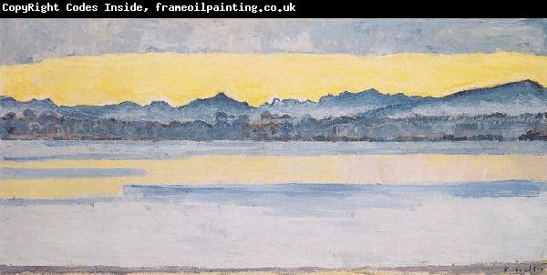 Ferdinand Hodler Genfersee mit Mont-Blanc in der Morgendammerung